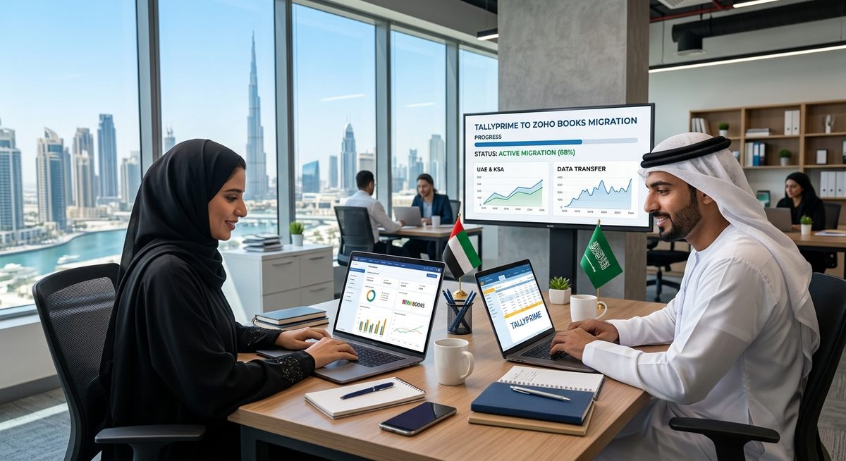 TallyPrime to Zoho Books migration for UAE and KSA businesses